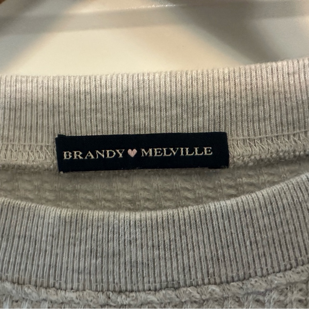 Brandy Melville Light Gray Knit Top